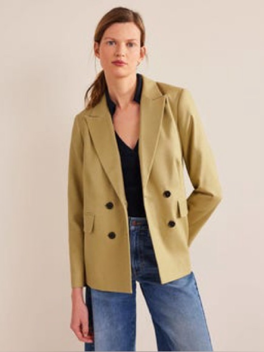 Boden Double Breasted Twill Blazer- NWT Sz 8